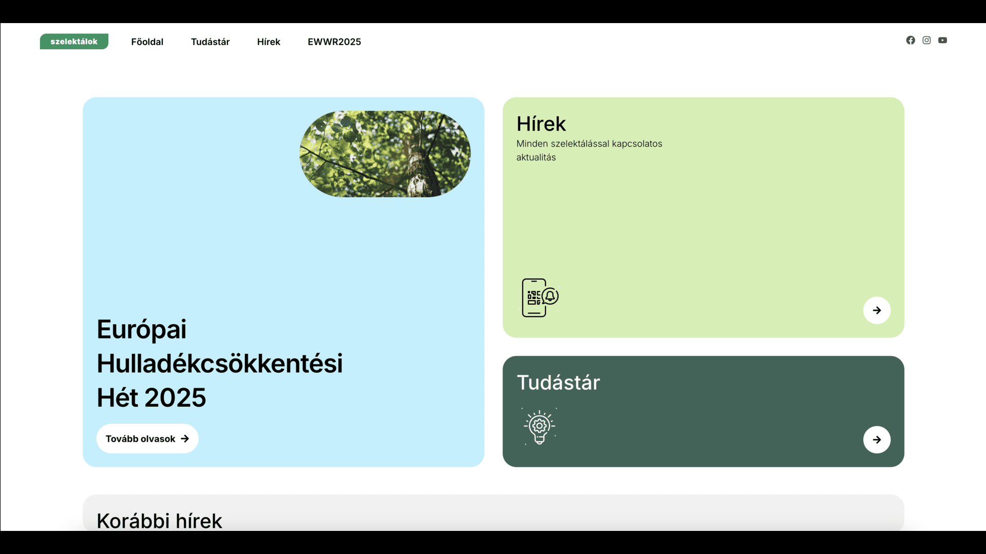Szelektálok Weboldal